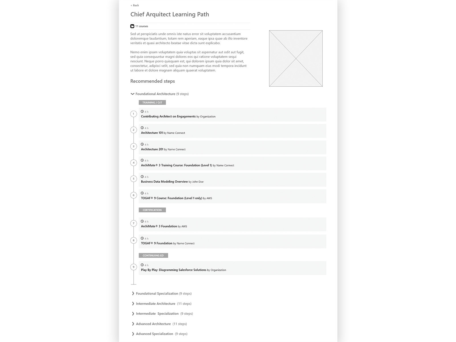 Architecture Learning Portal — course detail