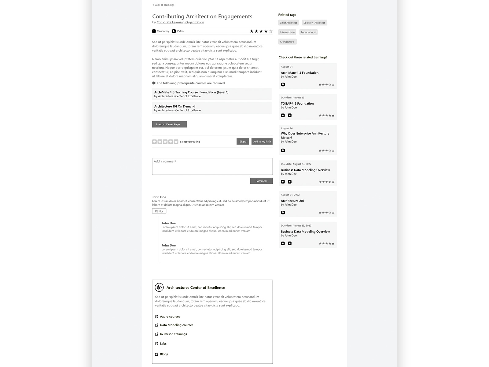 Architecture Learning Portal — learning path