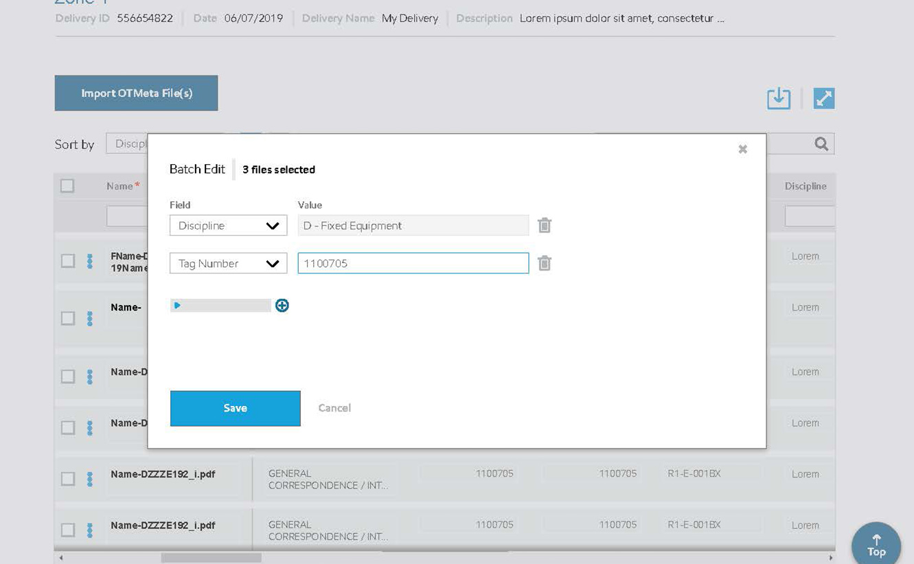 DropZone — multi-value editing modal